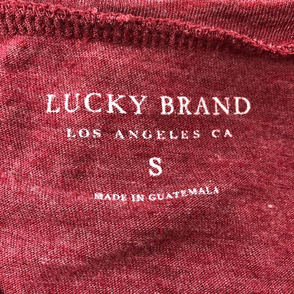 Lucky Brand Red Medallion Boho T-Shirt S - Picture 3 of 7